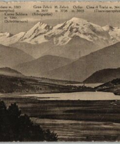 Val Venosta,Veduta sui Laghi della Muta, Ortler; 1929; Lorenz Fränzl; Südtirol