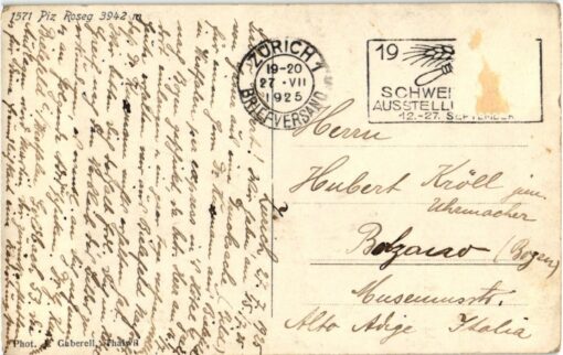 Piz Roseg Schweiz; 1925; Schweiz – Bild 2