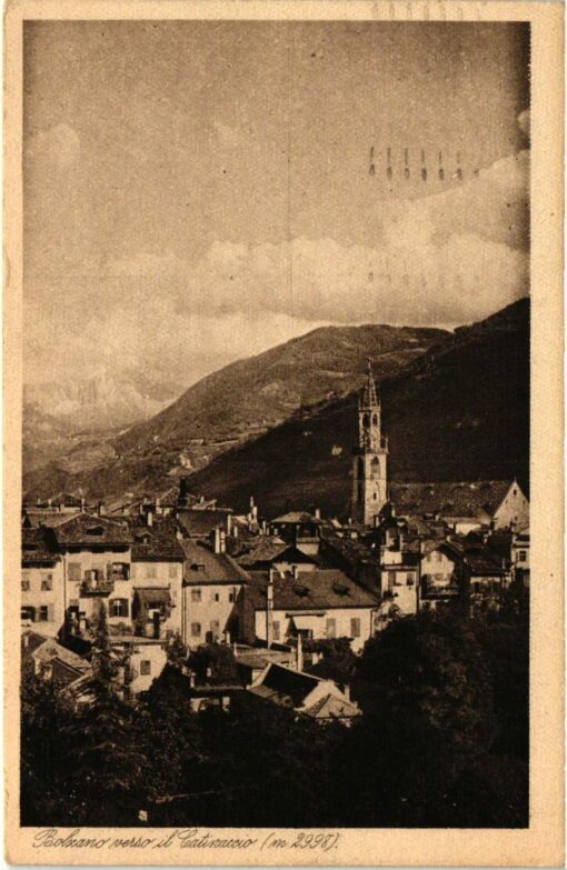 Bolzano verso il Catinaccio, Bozen Rosengarten Dom, Südtirol Alto Adige