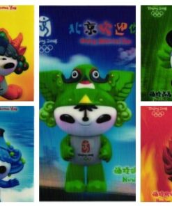 CHINA, Olympic Beijing 2008 Mascotte 5 Postcards 3D Olympia mascots