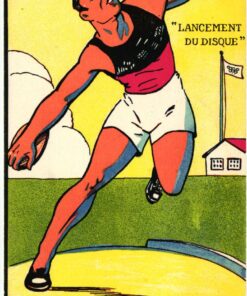 CPA Olympic Jeux olympiques Paris 1924 LANCEMENT DU DISQUE Diskuswurf par Roowy Pautauberge 