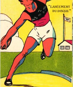 CPA Olympic Jeux olympiques Paris 1924 LANCEMENT DU DISQUE Diskuswurf par Roowy Pautauberge 