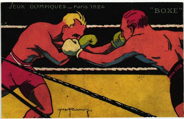 CPA Olympic Jeux olympiques Paris BOXE boxe par Roowy Pautauberge 