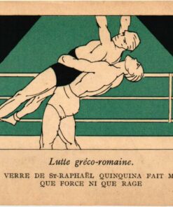 CPA Olympic Jeux olympiques Paris 1924 ST-RAPHAEL QUINQUINA - lutte greco romaine