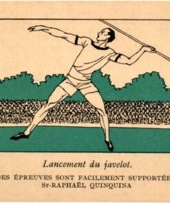 CPA Olympic Jeux olympiques Paris 1924 ST-RAPHAEL QUINQUINA - Lancement du javelot
