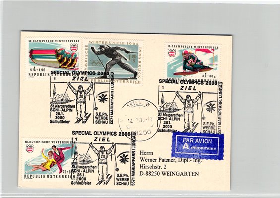 Austria, Schi Alpin Special Olympics 2000, St.Margarethen Mariapfarr/Lungau Ziel Schlußfeier SKI