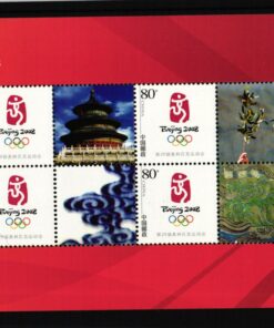 CHINA, Olympic Beijing 2008 Peking - Torch Relay, Light the passion Share the Dream MNH