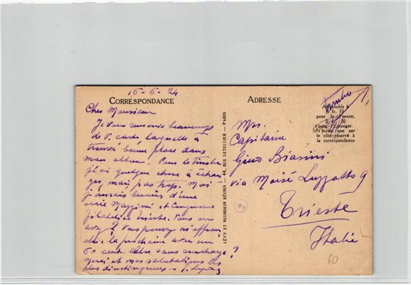 France, Paris 1924,CP to Italy Olympic Games, Olympia, JO – Bild 2