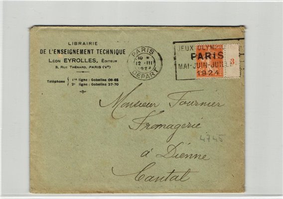 France, Paris 1924,Paris Depart 12.03.1924, Olympic Games, Olympia, JO
