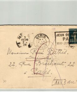 France, Paris 1924,Paris Depart 02.02.1924, Olympic Games, Olympia, JO