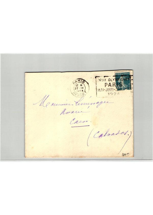 France, Paris 1924,Paris Depart 27.04.1924, Olympic Games, Olympia, JO