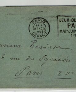 France, Paris 1924,Paris Depart 27.12.1923, Olympic Games, Olympia, JO