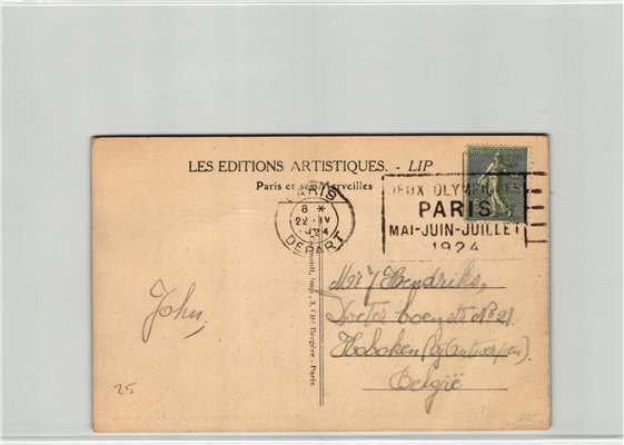 France, Paris 1924,Paris Depart 22.04.1924, Olympic Games, Olympia, JO