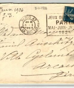 France, Paris 1924,Paris R.LA BOTIE 03.01.1924, Olympic Games, Olympia, JO