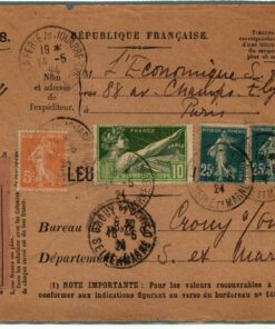 France, Paris 1924,Valeurs a Recouverer 14.05.1924, Olympic Games, Olympia, JO