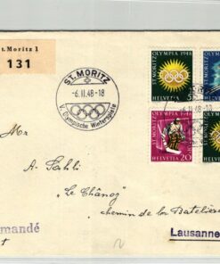 Helvetia St Moritz 1948 SST SKI Eishockey Ice Hockey, Olympic Games, Olympia, JO