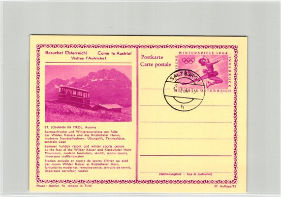 Austria, Innsbruck 1964 Figura Skating, St. Johann Tirol, Salzburg, Olympic Games, Olympia, JO