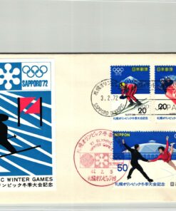 Japan, Sapporo 1972 Winter Games Ski Bob Figure Skating, Olympic Games, Olympia, JO