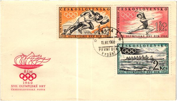 CSSR, 1960 Rom, Mi. 1206-1208 FDC Olympia, JO Olympic Games