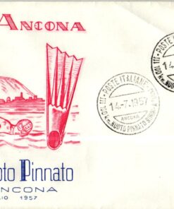 Italia, 1957 Rimini-Ancona, 100 km Nuoto Pinnato, Flossen Schwimmen