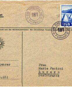 Schweiz Soldatenmarken, 1939 TER.BAT.181 Territorial. Feldpost