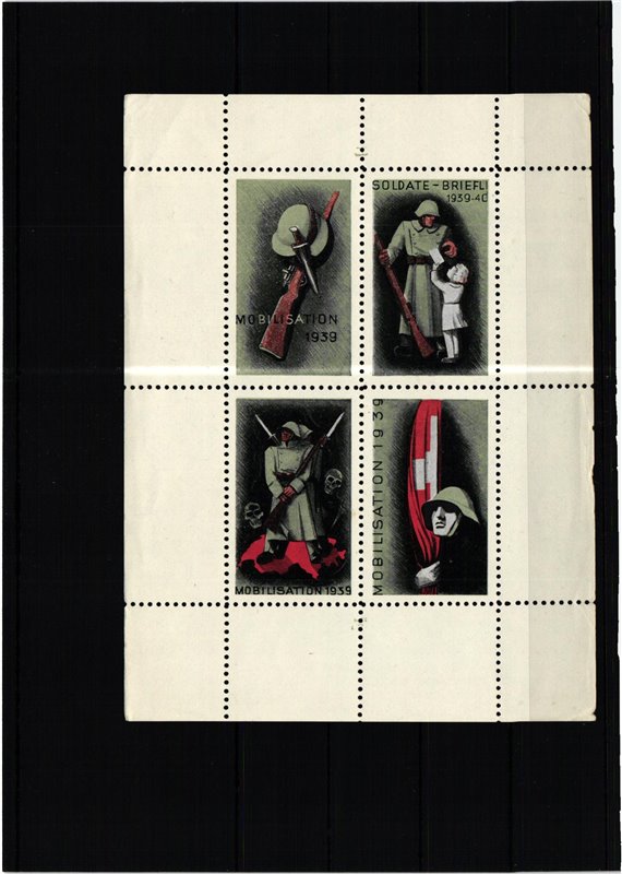 Schweiz Soldatenmarken, Soldate Briefli, Mobilisation 1939 Swiss