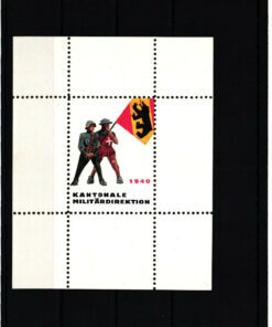 Schweiz Soldatenmarken, 1940 Kantonale Militärdierktion WWII