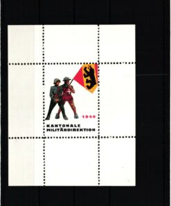 Schweiz Soldatenmarken, 1940 Kantonale Militärdierktion WWII