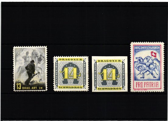 Schweiz Soldatenmarken, Schwadron , DRAG.ABT. Dragoner Grenzbes. 1939 1940