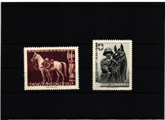 Schweiz Soldatenmarken, Schwadron , Dragoner Aktivdeinst 1940