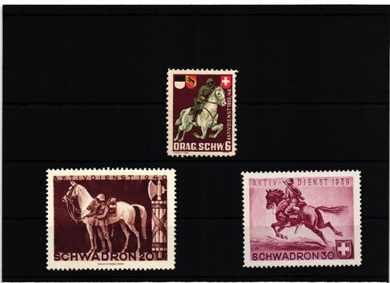 Schweiz Soldatenmarken, Dragoner Schwadron Aktivdienst 1939 1940 DRAG. SCHW.