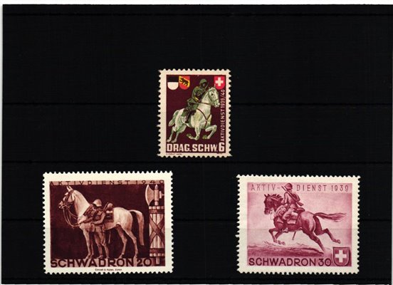 Schweiz Soldatenmarken, Dragoner Schwadron Aktivdienst 1939 1940 DRAG. SCHW.