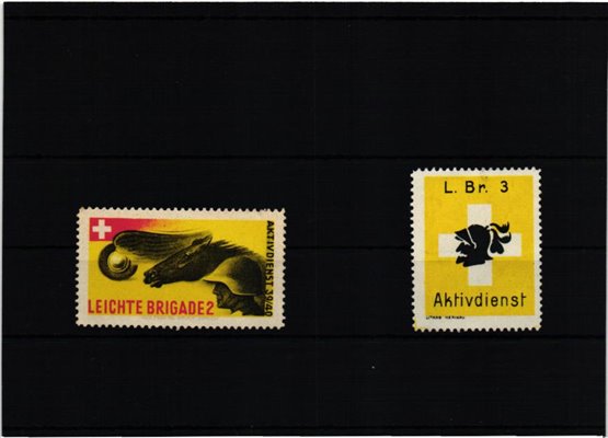 Schweiz Soldatenmarken, LEICHTE BRIGADE L.BR. AKTIVDIENST 1939 1940