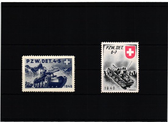 Schweiz Soldatenmarken, PZW. DET. 1940