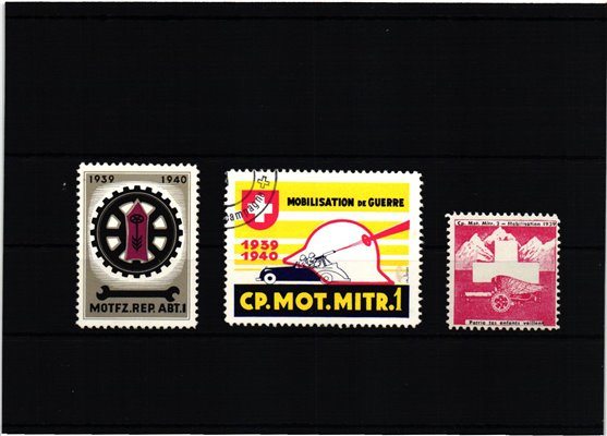 Schweiz Soldatenmarken, MOTFZ.REP.ABT. MOBILISATION GUERRE 1939 1940