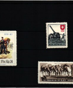 Schweiz Soldatenmarken, Landst. Fhr. Kp. Mun.Lastw.Kol. LST.Train.Det. 1939 1940
