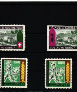 Schweiz Soldatenmarken, MOB.de Guerre 1939 Kommisariat AK, CO.Auto.Subs.