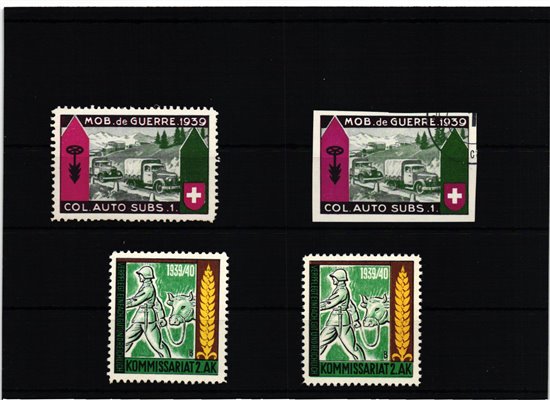 Schweiz Soldatenmarken, MOB.de Guerre 1939 Kommisariat AK, CO.Auto.Subs.