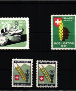 Schweiz Soldatenmarken, Vpf.Abt. Verpflegungs Abteilung 1939 1940 TRP. des SUBS. 