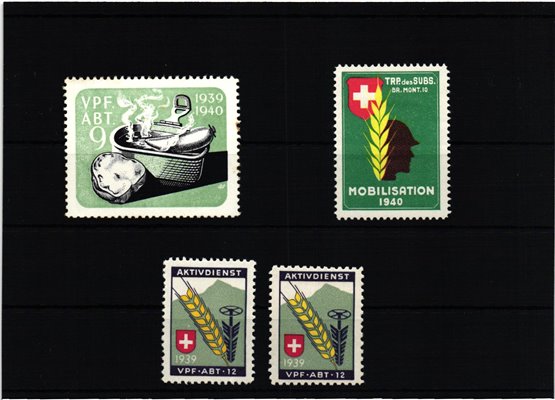 Schweiz Soldatenmarken, Vpf.Abt. Verpflegungs Abteilung 1939 1940 TRP. des SUBS. 