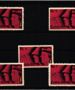 Schweiz Soldatenmarken, Fk.Abt. 1939 Funker Abteilung Stab, Kp.3 4 5 7