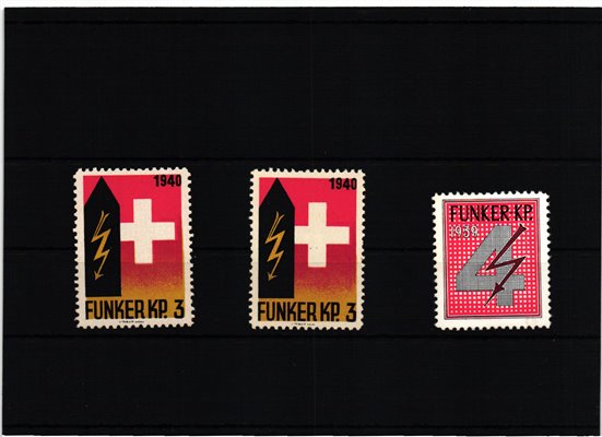 Schweiz Soldatenmarken, Fk.KP. 1939 Funker Kompanie Cp Radio 1940