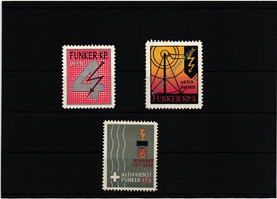 Schweiz Soldatenmarken, Fk.KP. 1939 Funker Kompanie Cp Radio 1940 1939