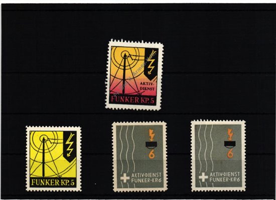 Schweiz Soldatenmarken, Fk.KP. 1939 Funker Kompanie Cp Radio 1940 1939