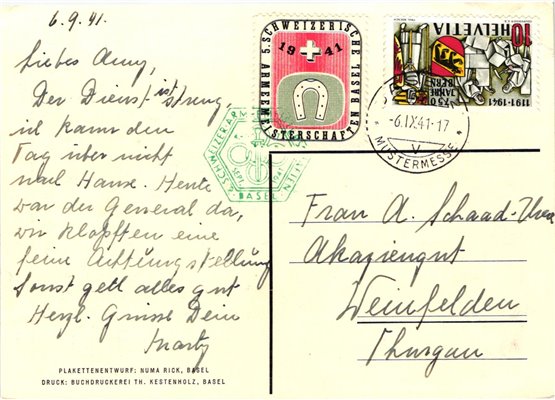 Schweiz Schweizer Armee Meisterschaften Basel 1941