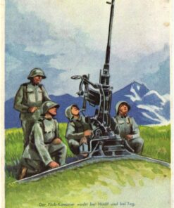 Schweiz Feldpostkarte, Flab Kanonier wacht Tak und Nacht, Knorr