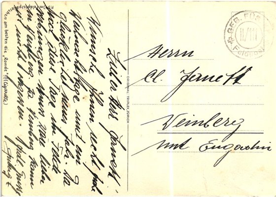 Schweiz Feldpostkarte, Krieg wie im Frieden Ronde Cigarettes, Kartoffel – Bild 2
