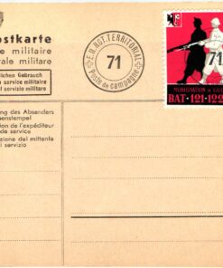 Schweiz Soldatenmarken, Mobilisation guerre Territorial, Militärpostkarte