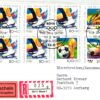 Deutschland, Sport, Mi. 1717-20 Reko Rückschein FDC Eiskunstlauf Olympia Fußball Lillehammer 1994 Olympische Spiele IOC