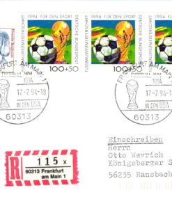 Deutschland, Sport, Mi. 1718 Reko Fussball WM 1994 USA Pokal Soccer
